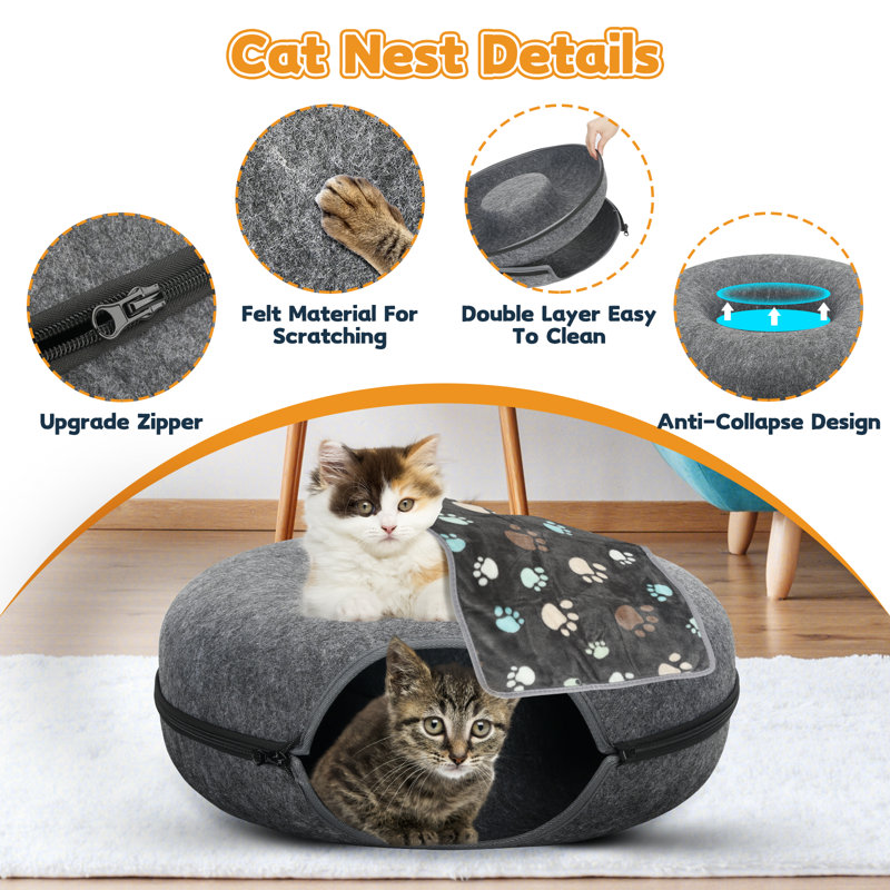 Tucker Murphy Pet™ Ameliah Round Cat Bed & Reviews Wayfair